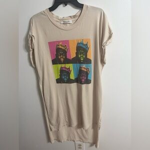 Daydreamer For Free People Biggie Hi-Lo Tee Sz M